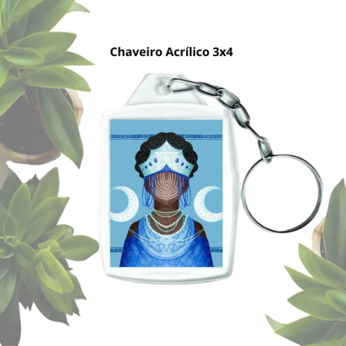 Lembrancinha Chaveiro Personalizado 3x4 - Iemanjá