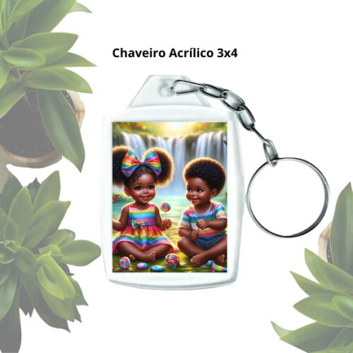 Lembrancinha Chaveiro Personalizado com Foto - Casal de Erê