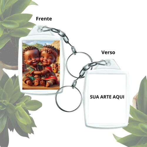 Lembrancinha Chaveiro Personalizado com Foto - Casal de Erê