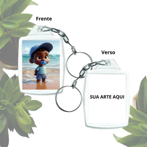 Lembrancinha Chaveiro Personalizado com Foto - Erê da Praia