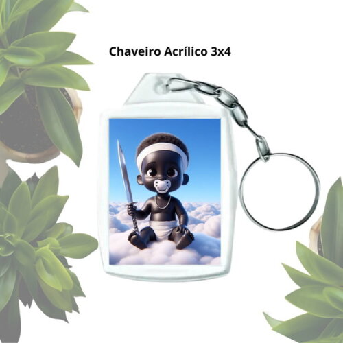 Lembrancinha Chaveiro Personalizado com Foto - Erê de Oxalá