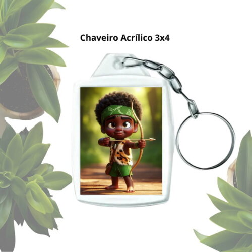 Lembrancinha Chaveiro Personalizado com Foto - Erê de Oxóssi