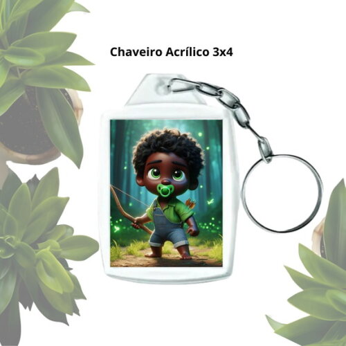 Lembrancinha Chaveiro Personalizado com Foto - Erê de Oxóssi