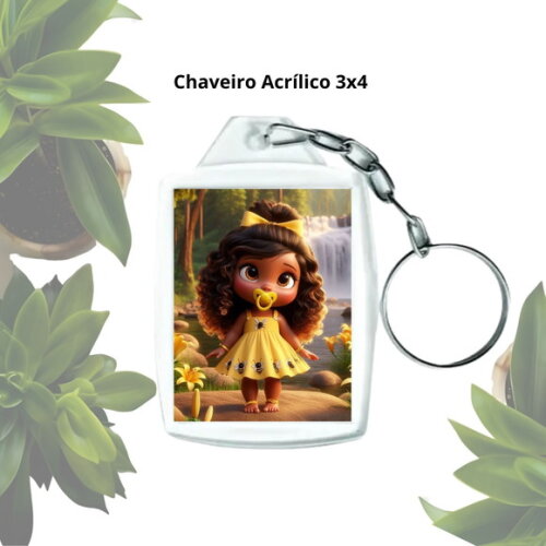 Lembrancinha Chaveiro Personalizado com Foto - Erê de Oxum