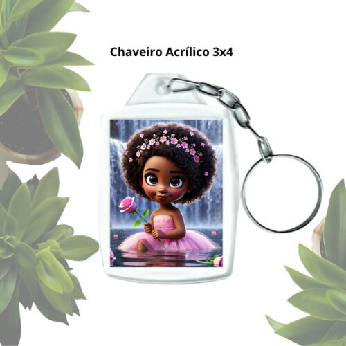 Lembrancinha Chaveiro Personalizado com Foto - Erê Rosinha