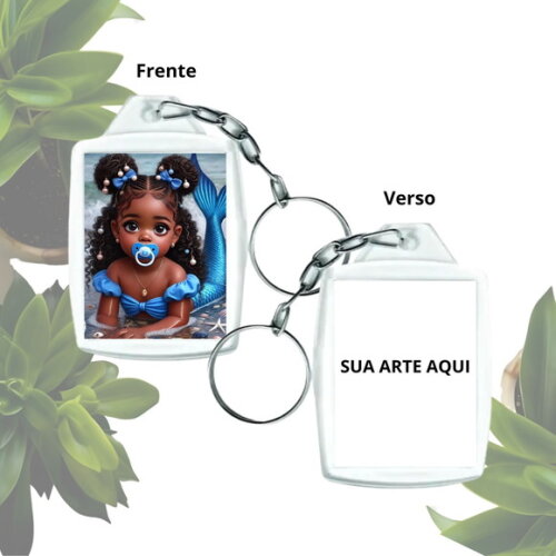 Lembrancinha Chaveiro Personalizado com Foto - Erê Sereia