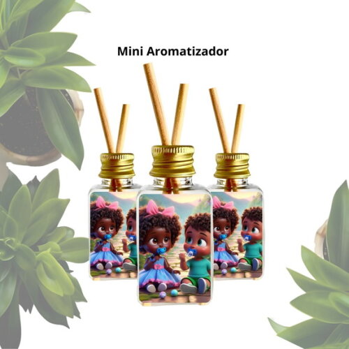 Lembrancinha Mini Aromatizador Personalizado - Casal de Erês