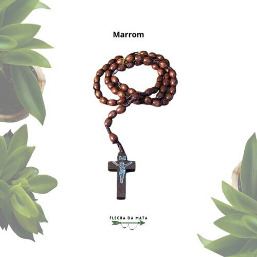 Terço de Madeira Várias Cores - Umbanda, Candomblé, Católico