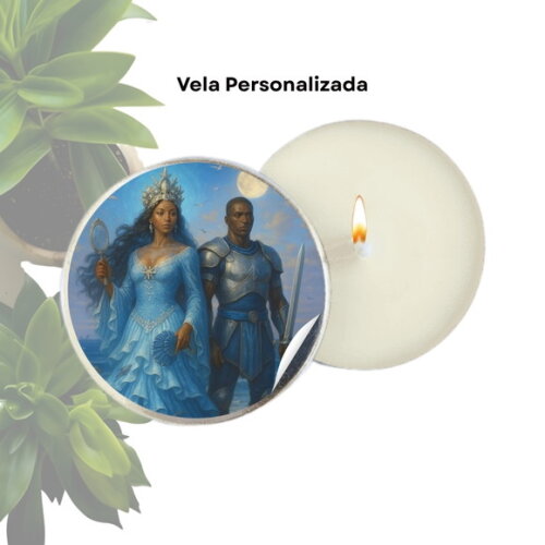 Vela Aromática Personalizada | Vela na Lata - Iemanjá e Ogum