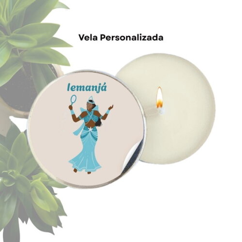 Vela Aromática Personalizada | Vela na Latinha - Iemanjá