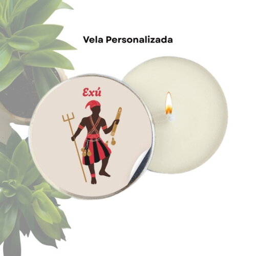 Vela Aromática Personalizada | Vela na Latinha - Orixá Exú