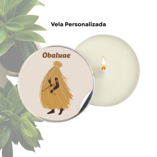 Vela Aromática Personalizada | Vela na Latinha - Obaluaê