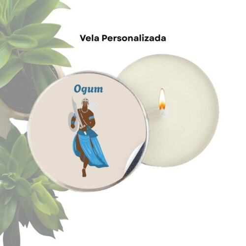 Vela Aromática Personalizada | Vela na Latinha - Orixá Ogum