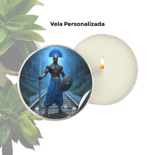 Vela Aromática Personalizada | Vela na Latinha - Orixá Ogum