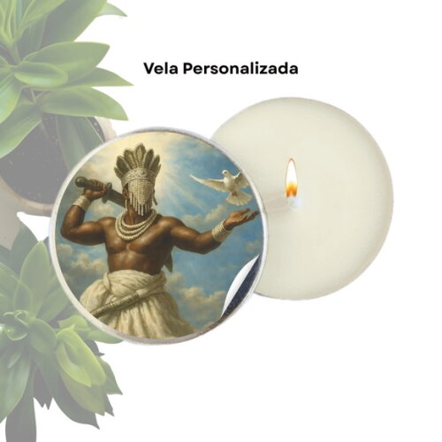 Vela Aromática Personalizada | Vela na Latinha - Orixá Oxalá