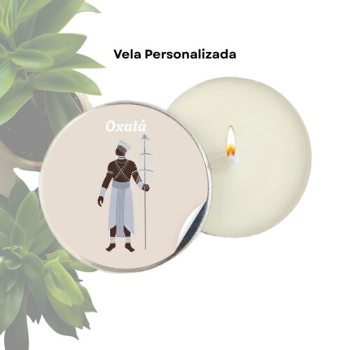 Vela Aromática Personalizada | Vela na Latinha - Orixá Oxalá