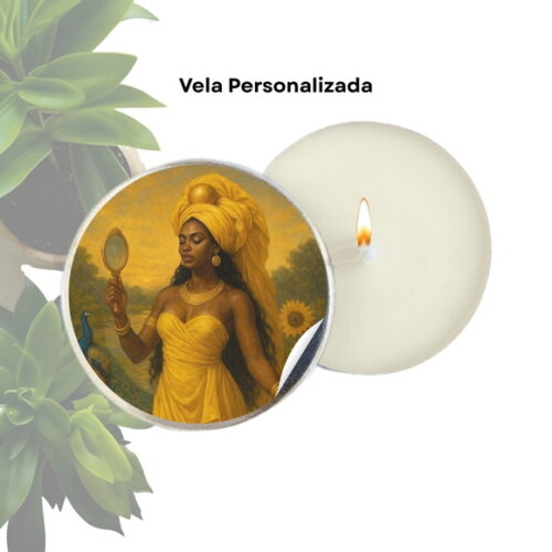 Vela Aromática Personalizada | Vela na Latinha - Orixá Oxum