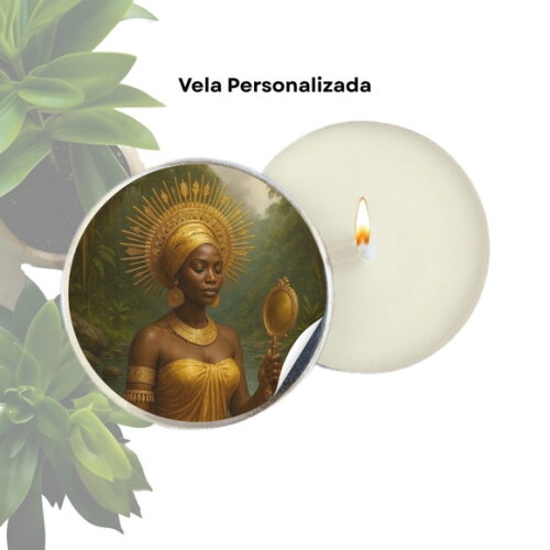 Vela Aromática Personalizada | Vela na Latinha - Orixá Oxum