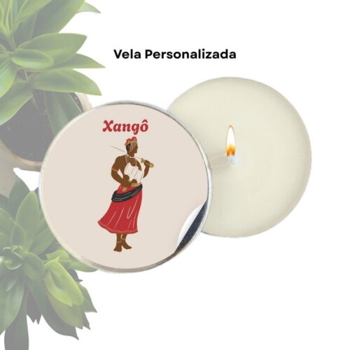 Vela Aromática Personalizada | Vela na Latinha - Orixá Xangô