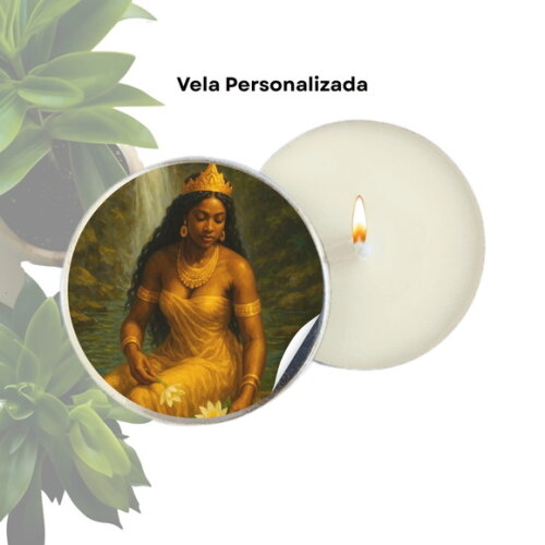 Vela Aromática Personalizada | Vela na Latinha - Orixá Oxum