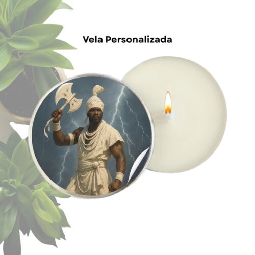 Vela Aromática Personalizada | Vela na Latinha - Orixá Xangô