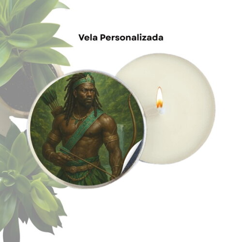 Vela Aromática Personalizada | Vela na Latinha - Oxóssi