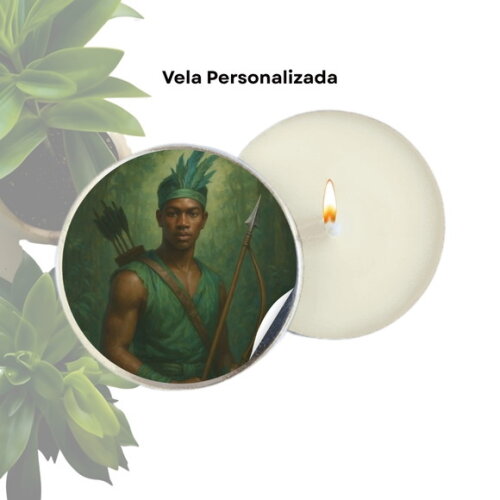 Vela Aromática Personalizada | Vela na Latinha - Oxóssi