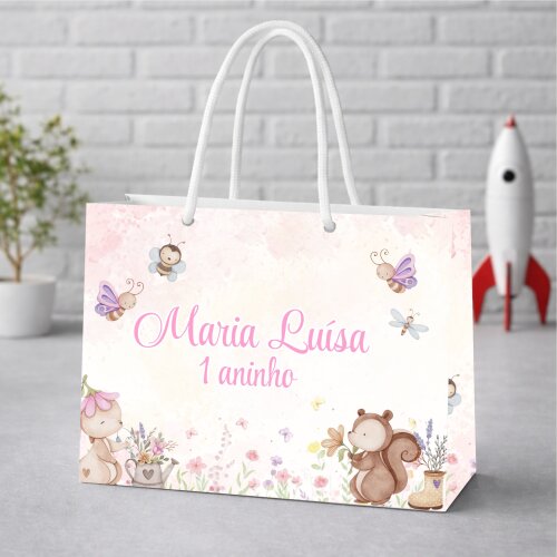 Sacolinha com nome e idade - 14x6,2x20 - PEGUE E MONTE - LEIA A DESCRIÇÃO