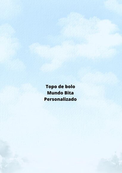 Topo de Bolo Bita Personalizado