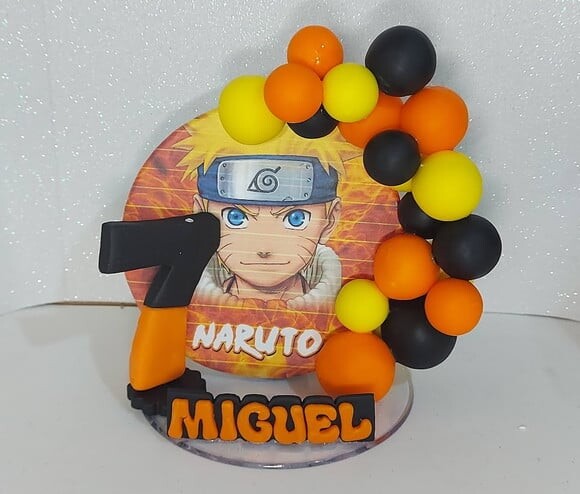 Topo de Bolo Cenario Naruto