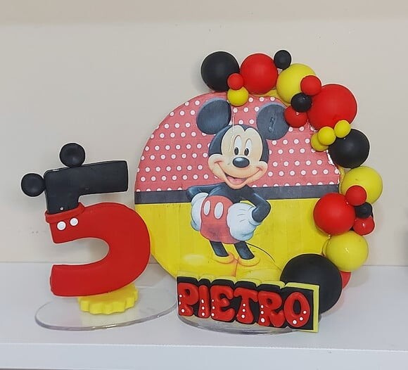 Topo de Bolo Cenario Mickey