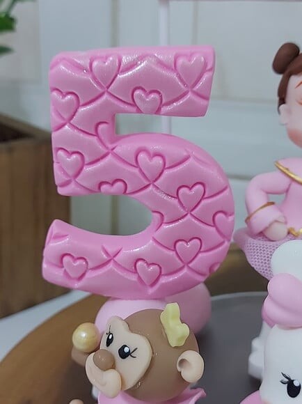 Topo de Bolo Circo Rosa