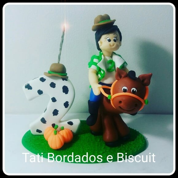 Topo de bolo Fazendeiro