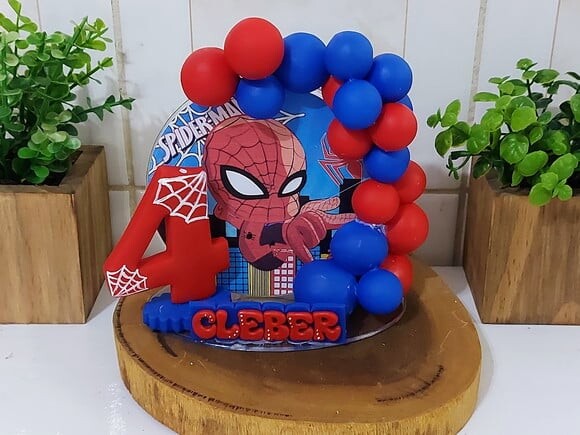 Topo de Bolo Homem Aranha