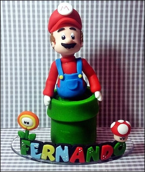 Topo de Bolo Mario Bros