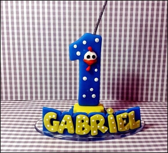 Vela Galinha Pintadinha Menino