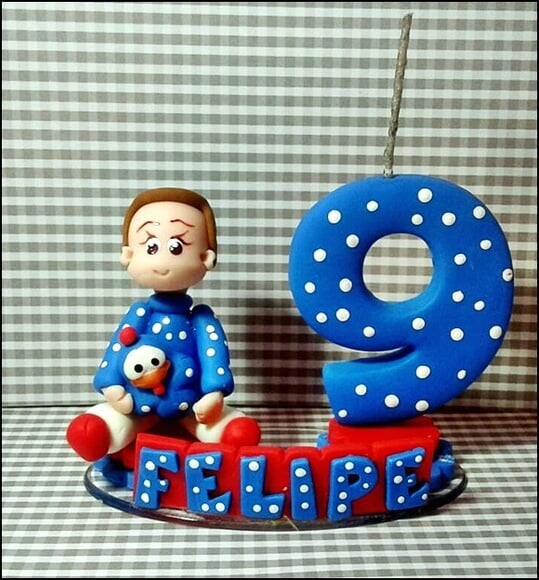 Vela Galinha Pintadinha Menino