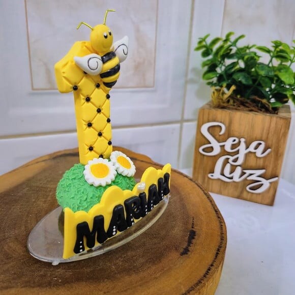 Vela Personalizada Abelhinha