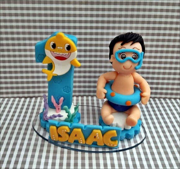 Vela Personalizada Baby Shark