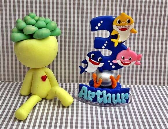 Vela Personalizada Baby Shark