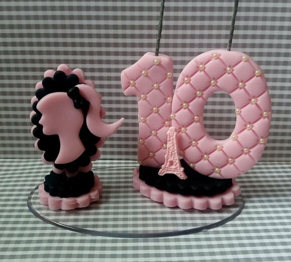 Vela personalizada Barbie Paris