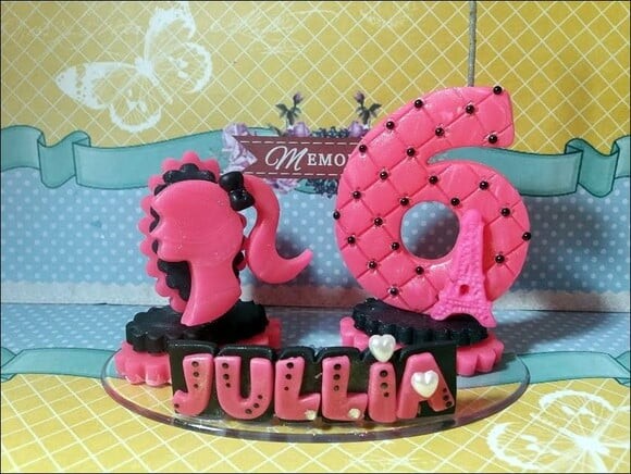 Vela personalizada Barbie Paris