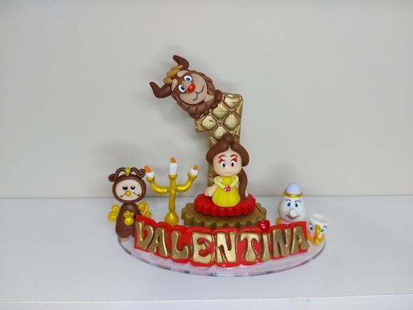 Vela Personalizada Bela e a Fera