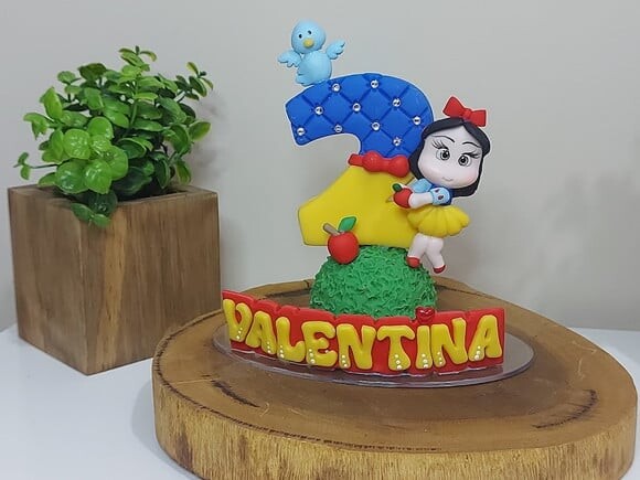 Vela Personalizada Branca de Neve