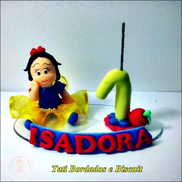 Vela Personalizada Branca de Neve