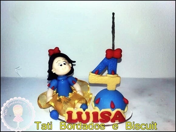 Vela Personalizada Branca de Neve