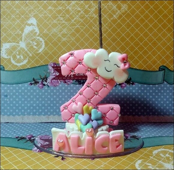 Vela Personalizada Chuva de Amor