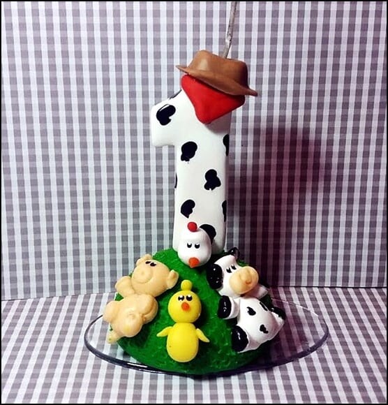 Vela Personalizada Fazendinha
