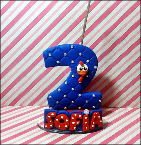 Vela Personalizada Galinha Pintadinha
