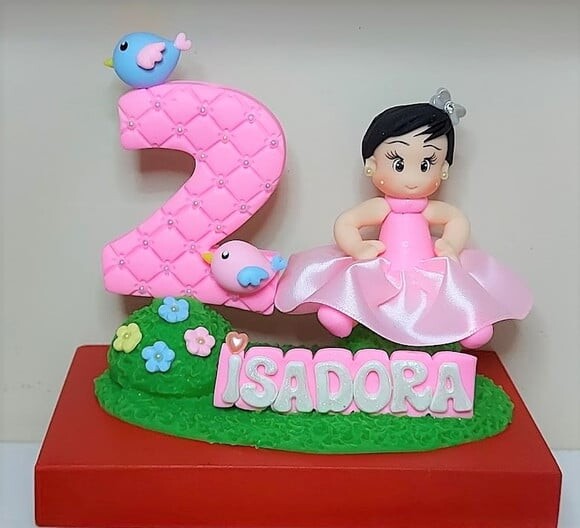 Vela Personalizada Jardim Encantado Biscuit